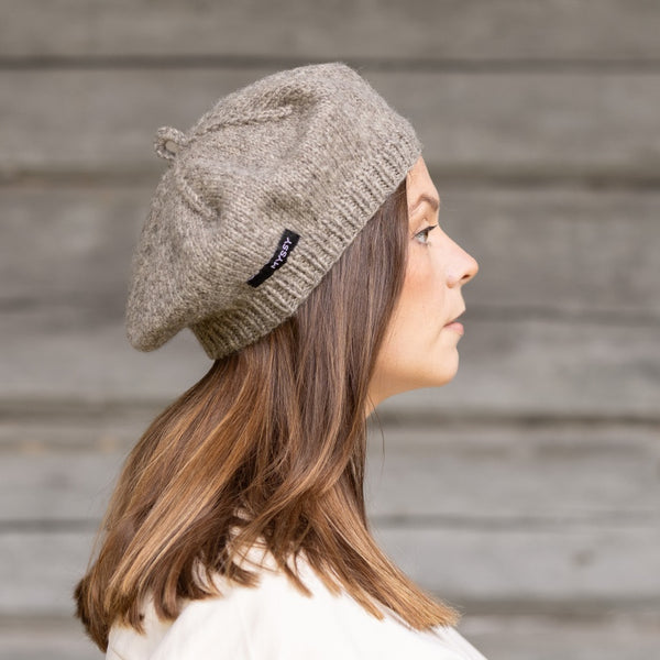 Stone Grey Helsinki Myssy Beret | Wool Beret | Myssy – Myssyfarmi