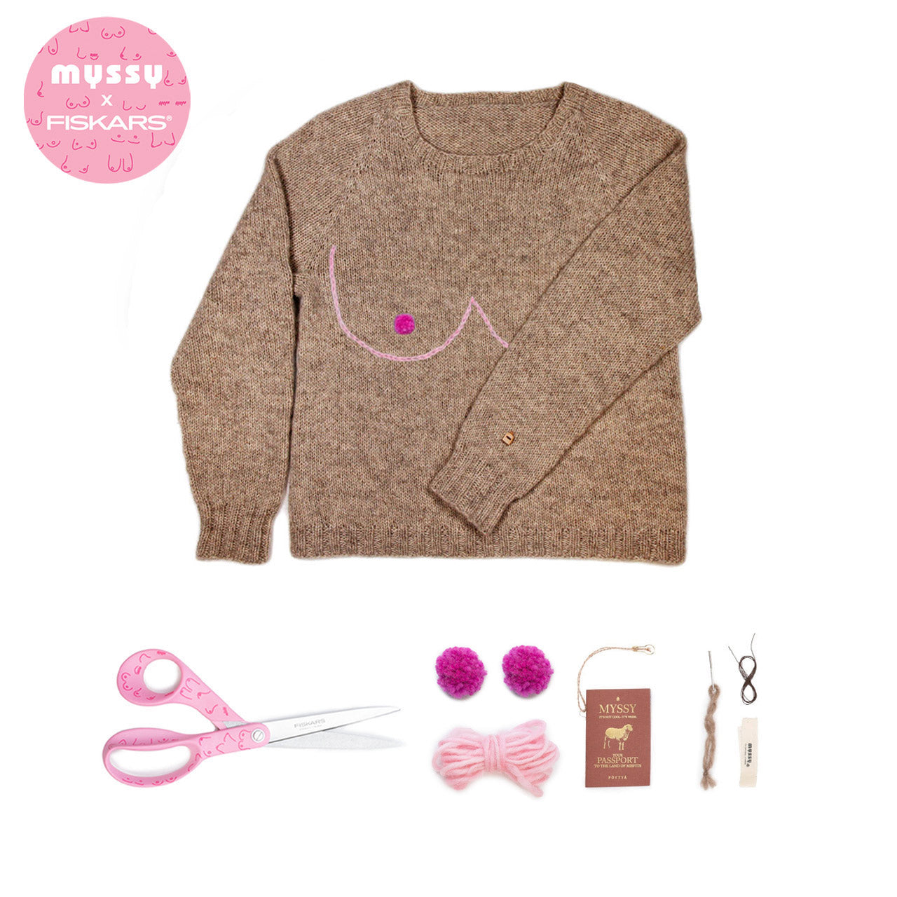 Myssy x Fiskars Tissit Sweater KnitKit Hiekka